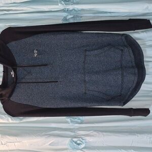 Hollister Pull-over drawstring L/S blue & Black warm Hoodie Top Sz XS